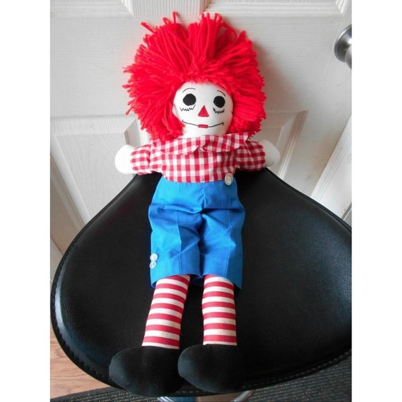 Raggedy Andy Plush Doll 20" Tall Stuffed Toy Doll - Picture 1 of 2